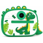 Aparat Foto Instant pentru Copii Model DINOZAUR VERDE cu Imprimare Foto