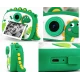 Aparat Foto Instant pentru Copii Model DINOZAUR VERDE cu Imprimare Foto