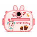 Aparat Foto Instant IEPURAS pentru Copii Sweet Bunny ROZ cu Imprimare Termica