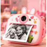 Aparat Foto Instant IEPURAS pentru Copii Sweet Bunny ROZ cu Imprimare Termica