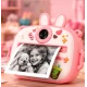 Aparat Foto Instant IEPURAS pentru Copii Sweet Bunny ROZ cu Imprimare Termica