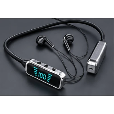 Casti Bluetooth Wireless KL 50 cu Banda Flexibila Ecran LED sport