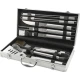 Set 11 Ustensile pentru Gratar din Inox cu Valiza Eleganta pentru Depozitare
