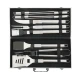 Set 11 Ustensile pentru Gratar din Inox cu Valiza Eleganta pentru Depozitare