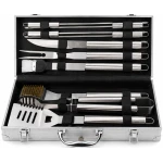 Set 11 Ustensile pentru Gratar din Inox cu Valiza Eleganta pentru Depozitare