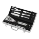 Set 5 Ustensile pentru Gratar din Inox cu Valiza de Depozitare din Aluminiu