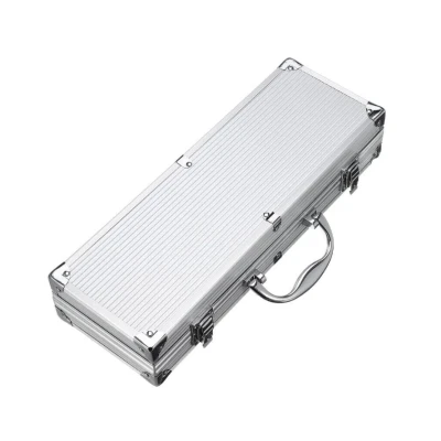 Set 5 Ustensile pentru Gratar din Inox cu Valiza de Depozitare din Aluminiu