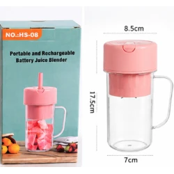 Mini Blender Portabil Reincarcabil pentru Smoothieuri si Sucuri HS08