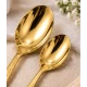 Set de 24 tacamuri din otel inoxidabil finisaj AURIU CU MODEL pentru 6 persoane