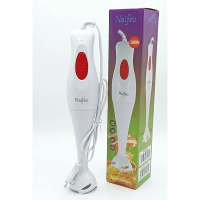 Blender vertical de mana Naifeo NF 8001A de 300W alb cu lama din inox