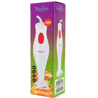 Blender vertical de mana Naifeo NF 8001A de 300W alb cu lama din inox