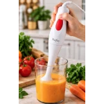 Blender vertical de mana Naifeo NF 8001A de 300W alb cu lama din inox