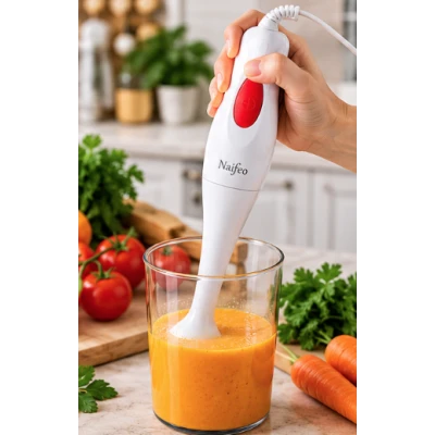 Blender vertical de mana Naifeo NF 8001A de 300W alb cu lama din inox