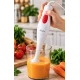 Blender vertical de mana Naifeo NF 8001A de 300W alb cu lama din inox