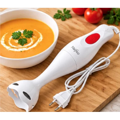 Blender vertical de mana Naifeo NF 8001A de 300W alb cu lama din inox