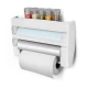 Suport de perete multifunctional 3 in 1 pentru folie alimentara folie de aluminiu si rola de hartie