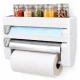 Suport de perete multifunctional 3 in 1 pentru folie alimentara folie de aluminiu si rola de hartie