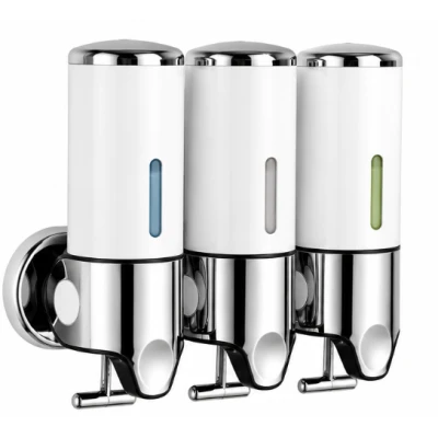 Dispenser de sapun 3 IN 1 montat pe perete set dispenser gel de dus sampon balsam ABS pentru baie si bucatarie