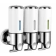 Dispenser de sapun 3 IN 1 montat pe perete set dispenser gel de dus sampon balsam ABS pentru baie si bucatarie