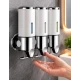Dispenser de sapun 3 IN 1 montat pe perete set dispenser gel de dus sampon balsam ABS pentru baie si bucatarie