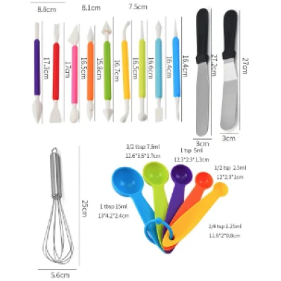 Set profesional pentru decorarea prajiturilor si torturilor 66 de piese cu posuri duiuri si accesorii pentru patiserie