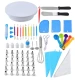Set profesional pentru decorarea prajiturilor si torturilor 66 de piese cu posuri duiuri si accesorii pentru patiserie