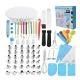 Set profesional pentru decorarea prajiturilor si torturilor 66 de piese cu posuri duiuri si accesorii pentru patiserie