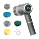 Perie electrica rotativa multifunctionala pentru curatenie cu 5 capete interschimbabile 3 viteze