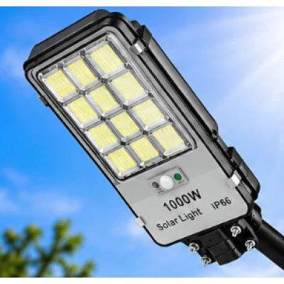 Lampa stradala solara LED B 325 putere 1000W cu telecomanda si senzor de miscare