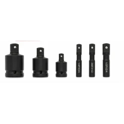 Set 6 adaptoare impact reductoare si prelungitoare 1/4 3/8 si 1/2 otel