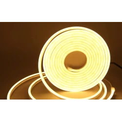  Banda Led neon flexibila 12V lumina ALB CALD 5 metri Q DT05