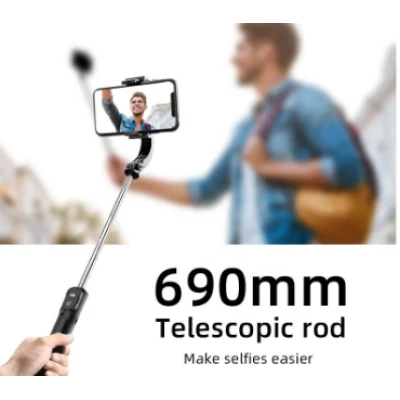 Selfie Stick cu telecomanda bluetooth si trepied P20S negru