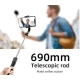 Selfie Stick cu telecomanda bluetooth si trepied P20S negru