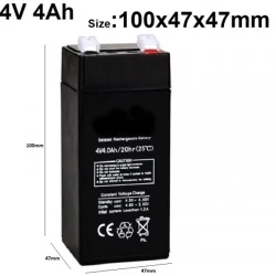 Acumulator Reincarcabil MX941 Plumb Acid 4V 4Ah pentru Cantar Electronic de 350kg