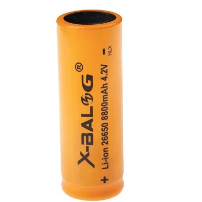 Acumulator X BALOG 26650 Reincarcabil capacitate 8800 mAh Li ion 4.2V GALBEN
