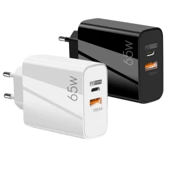 Adaptor Alimentare ALB 1 USB + 1 USB C 65W Incarcator Rapid si Cablu Iphone