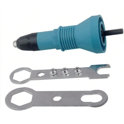 Adaptor de bormasina pentru nituit albastru