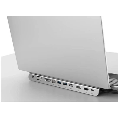Adaptor Hub Multiport 11 in 1 USB C Docking Station pentru Laptop Q HU990