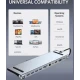 Adaptor Hub Multiport 11 in 1 USB C Docking Station pentru Laptop Q HU990