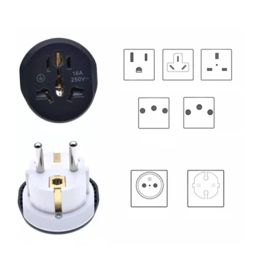 Adaptor priza universal QDC16 protectie scurt circuit 250V/16A