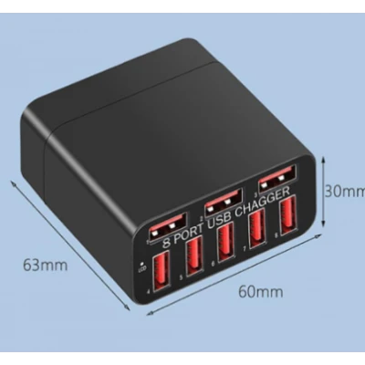 Adaptor priza X82 cu 8 porturi USB Qualcomm 3.0 40W