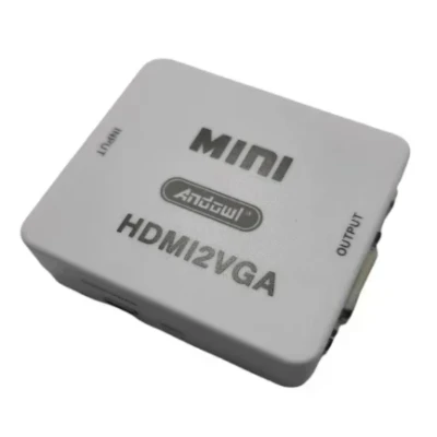 Adaptor Q JC145 Mini Convertor VGA La HDMI Full HD 1080p Video Si Audio Stereo