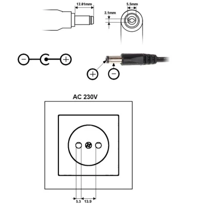Alimentator 5A 12V pentru Camere Supraveghere