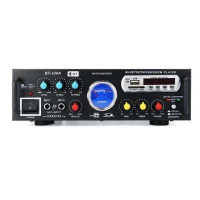 Amplificator audio cu Bluetooth BT-339A statie USB MP3 Radio FM 2x30W / 12V