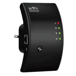 Amplificator semnal Wireless WiFi Repeater/Range Extender 300 Mbps Negru