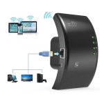 Amplificator semnal Wireless WiFi Repeater/Range Extender 300 Mbps Negru