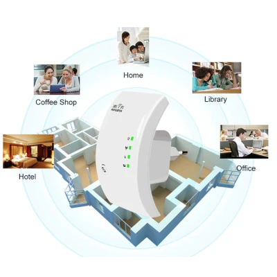 Amplificator wifi Andowl Q 9D functie repeater WiFi 2.4Ghz 100Mbps alb