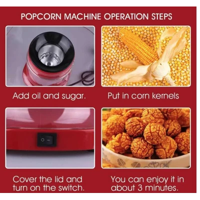 Aparat de facut popcorn cu bol pentru floricele 1200 W
