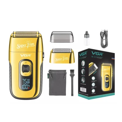 Aparat de ras electric profesional Shaver VGR V 332 lame duble 3 viteze reglabile cu afisaj digital