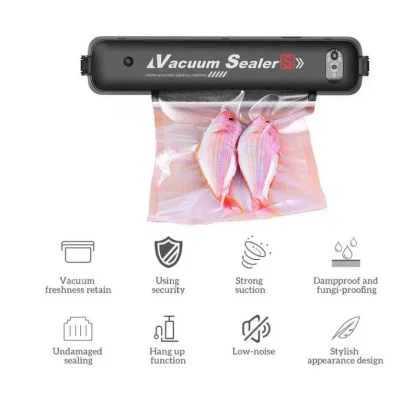 Aparat de sigilat si vidat alimente/ obiecte VACUUM SEALER Negru 90W